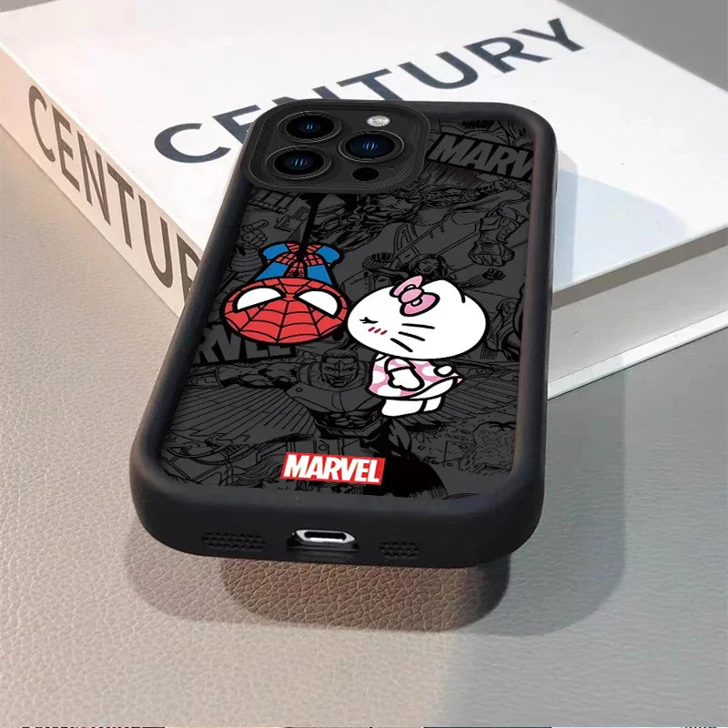 Marvel Spider Man Cat Liquid Silicone Phone Case