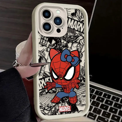 Spider Man Cute Hello Kitty Silicone Phone Case