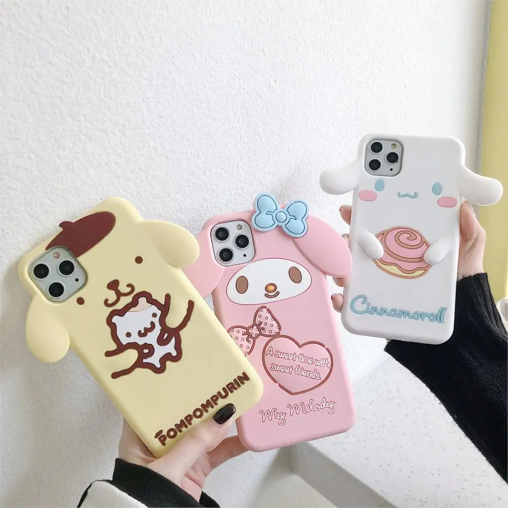 Cartoon Sanrio My Melody Cinnamoroll Soft Silicone Phone Case