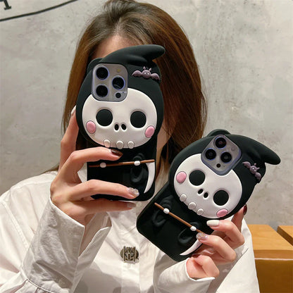 Cute 3D Halloween  Skull Ghost Silicone Phone Case