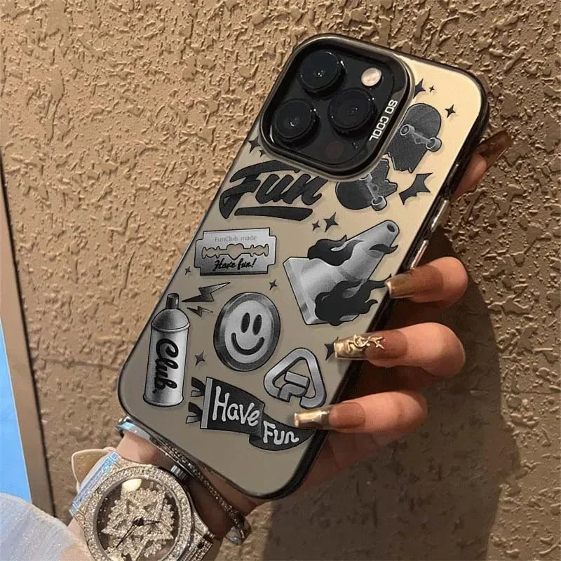 Newspaper Graffiti Anti-drop Armour Phone Case