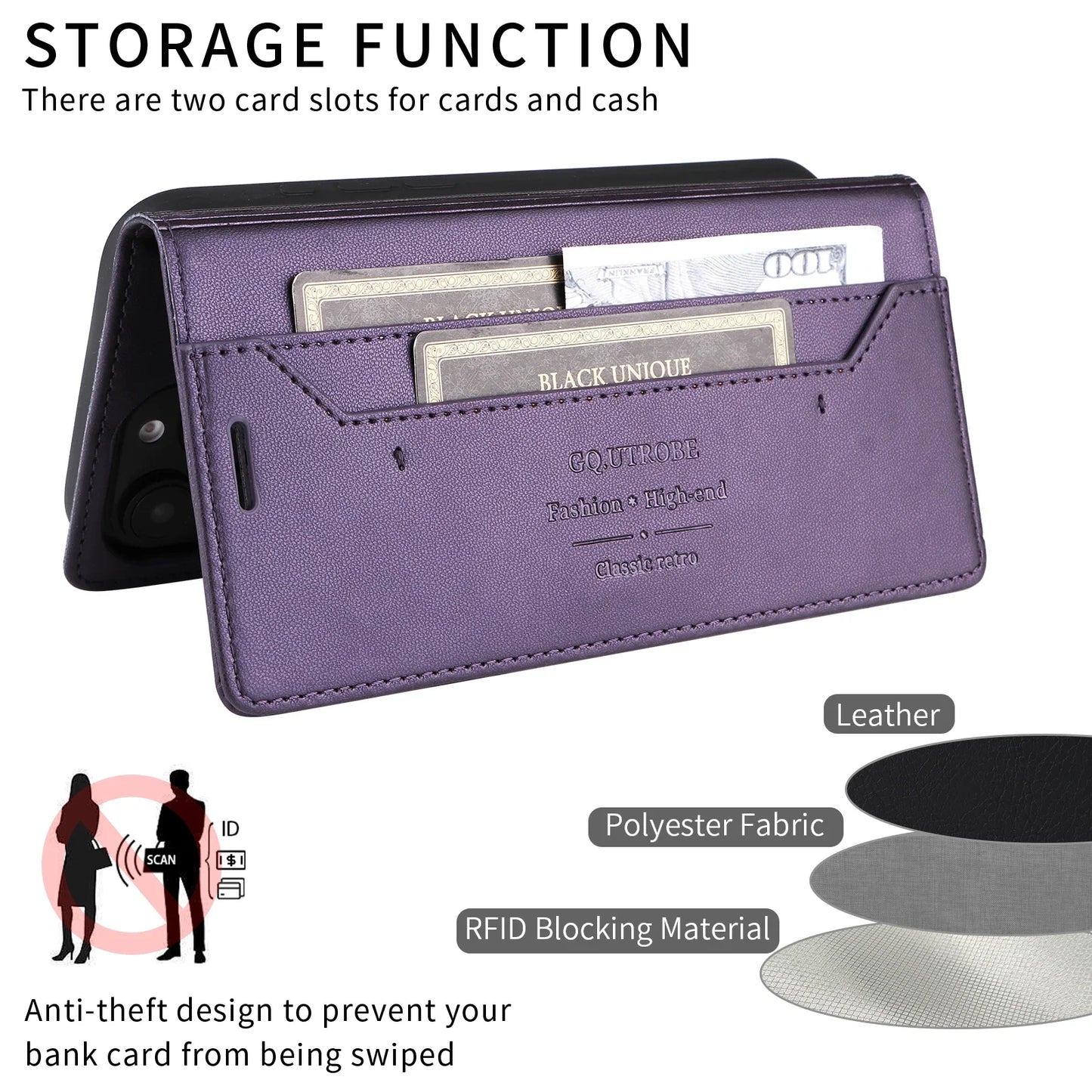 Flip Leather Wallet Phone Case for Samsung Galaxy