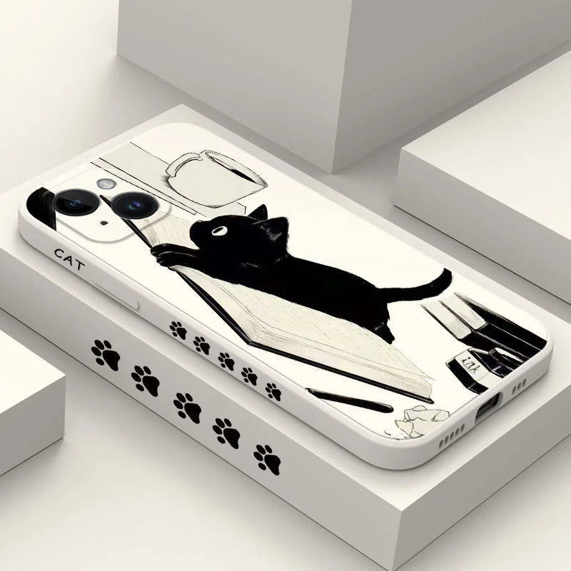 Cute Cartoon Cat Soft Phone Case