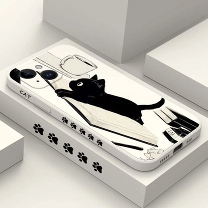 Cute Cartoon Cat Soft Phone Case