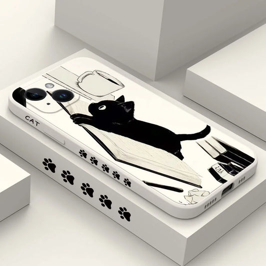 Cute Cartoon Cat Soft Phone Case