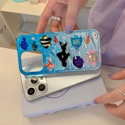 Ripple Texture Aquaria Lovely Fishes Phone Case