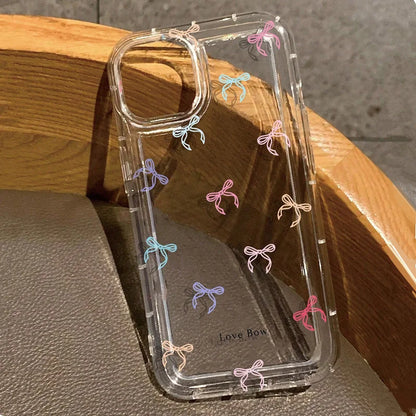 Bow Print Clear Phone Case