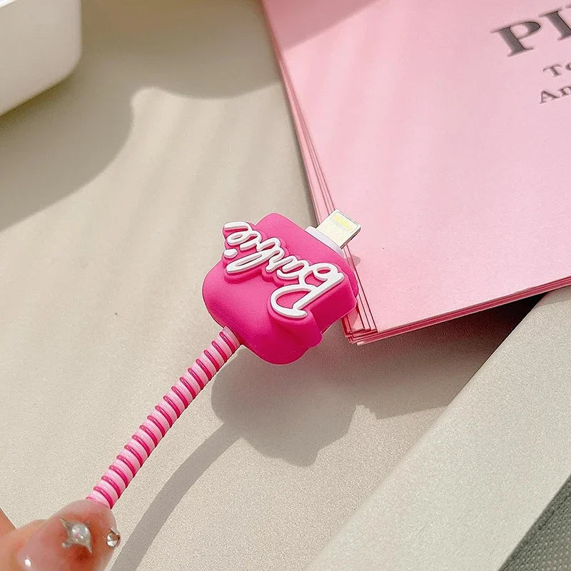 Pink Barbie Cute Data Cable IPhone