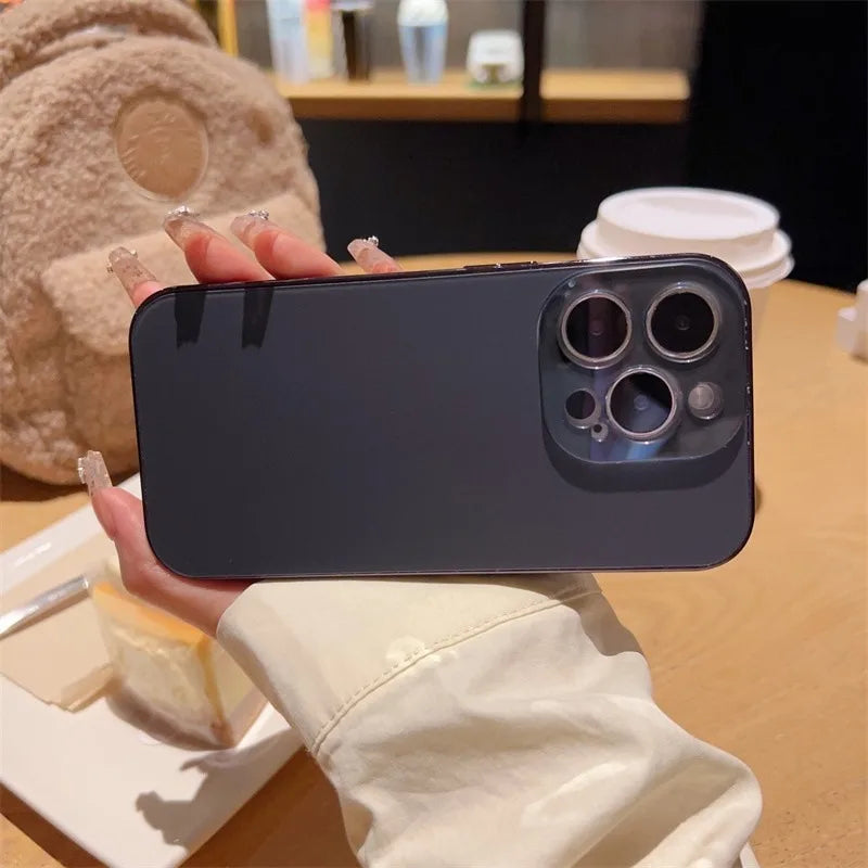 Glass Lens Protector Plating Bumper Cover Phone Case