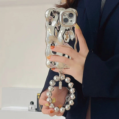 Electroplated 3D Meteorite Pattern Phone Case