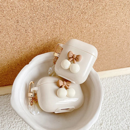 Cute Retro Beige Airpod Case
