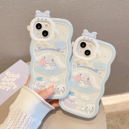 Kawaii Sanrio Cinnamoroll With Bracelet Bracket Phone Case