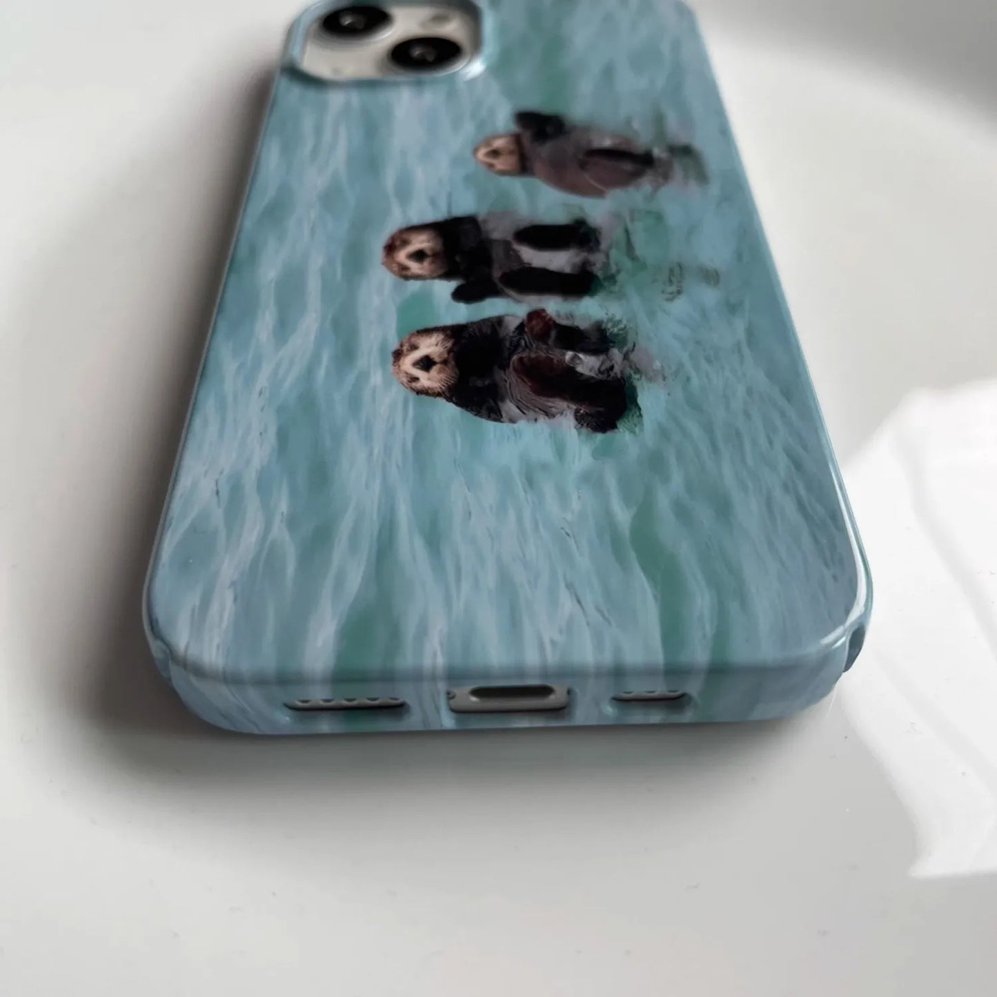 Ins Cute Three Sea Otters Phone Case