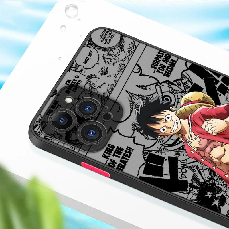 Anime One Piece Luffy Frosted Translucent Phone Case