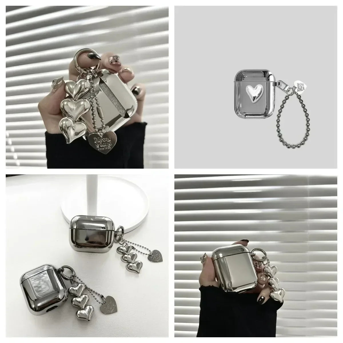 Electroplated Silver Earphone Airpod Case