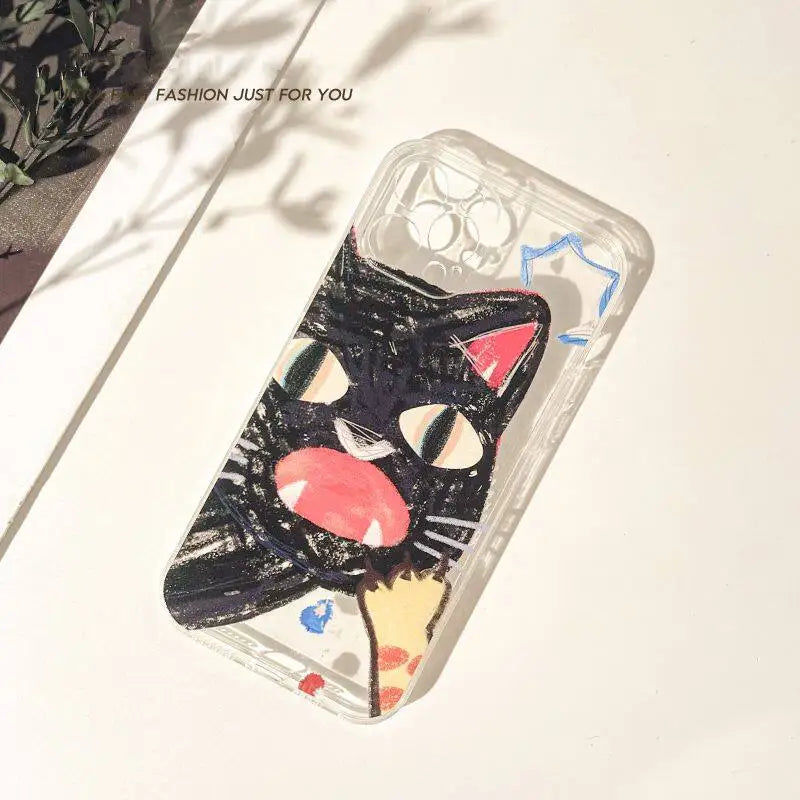 Doodle Angry Cat Phone Case