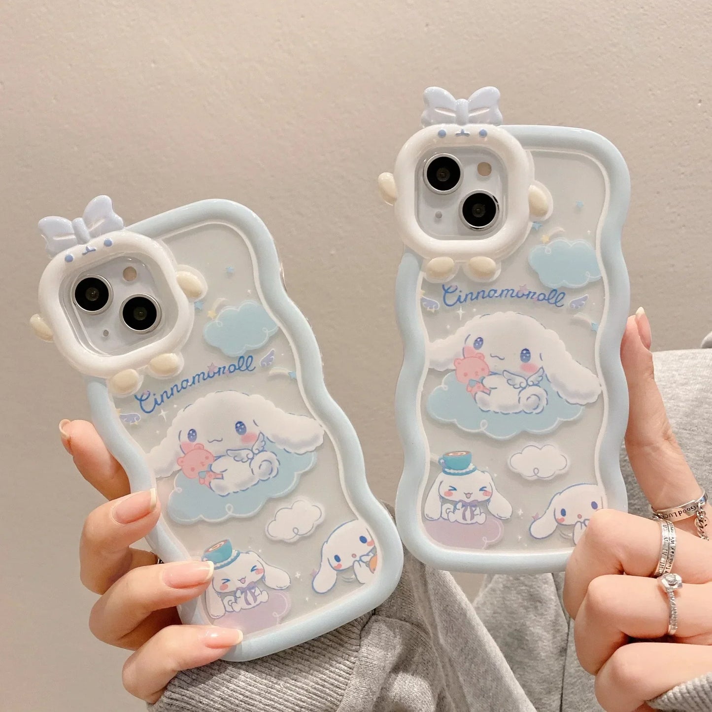 Kawaii Sanrio Cinnamoroll With Bracelet Bracket Phone Case