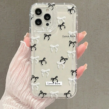 Bow Print Clear Phone Case