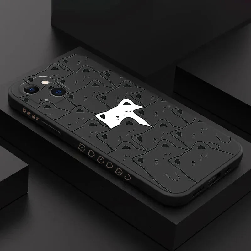 Graffiti Bear Silicone Phone Case