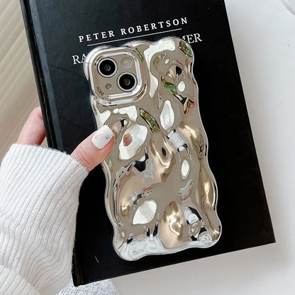 Electroplated 3D Meteorite Pattern Phone Case