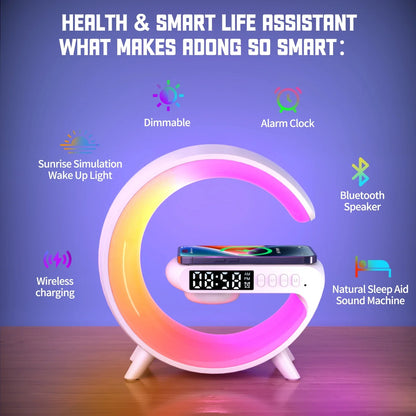 LED Smart Wake Up Light Night Light with Wireless Speaker