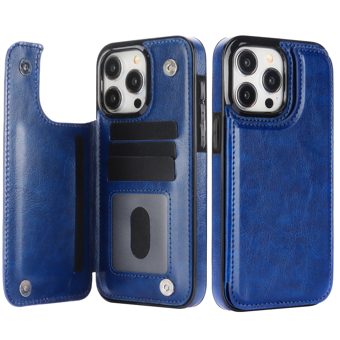 Wallet Flip Leather Phone Case with Card Slot Stand for iPhone
