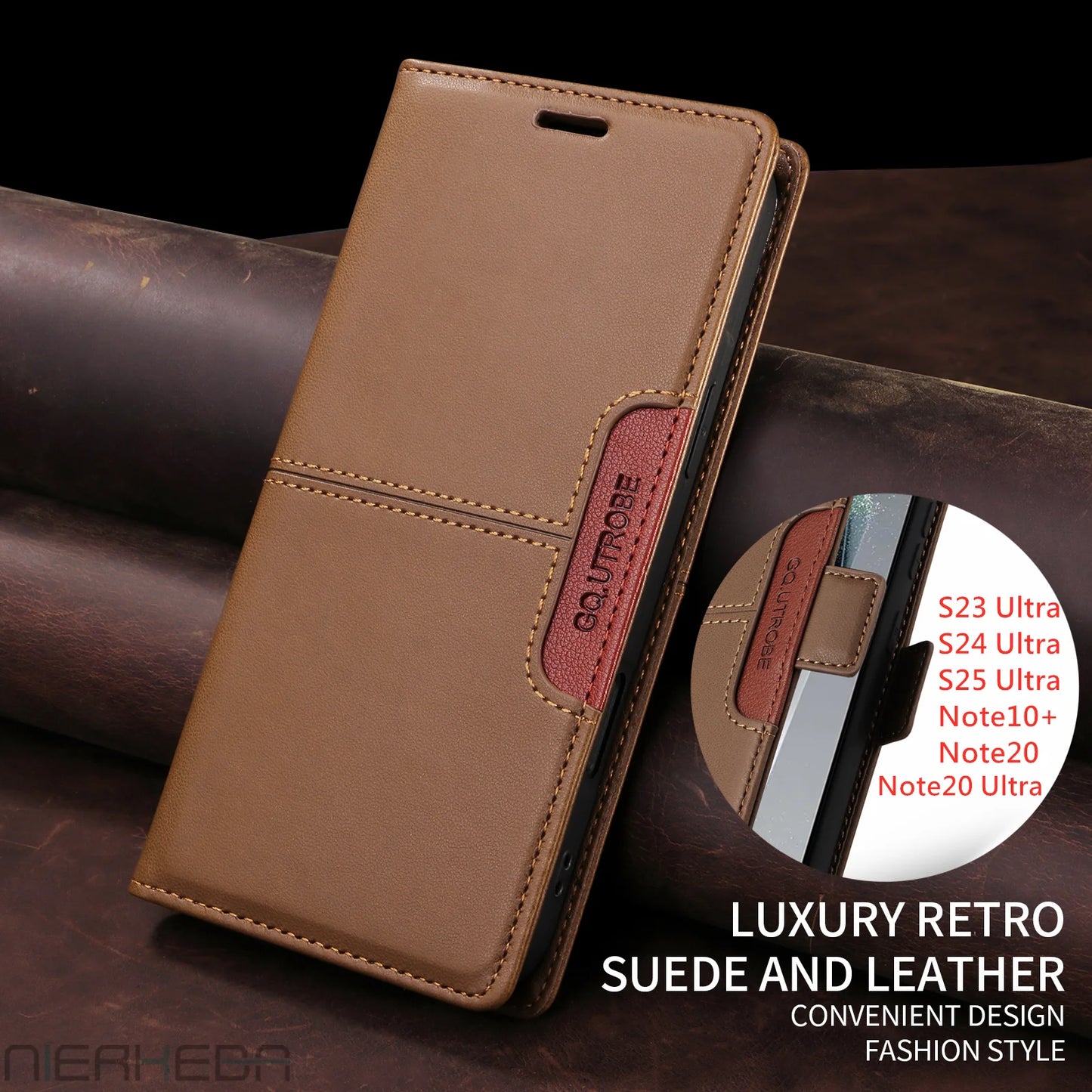 Flip Leather Wallet Phone Case for Samsung Galaxy
