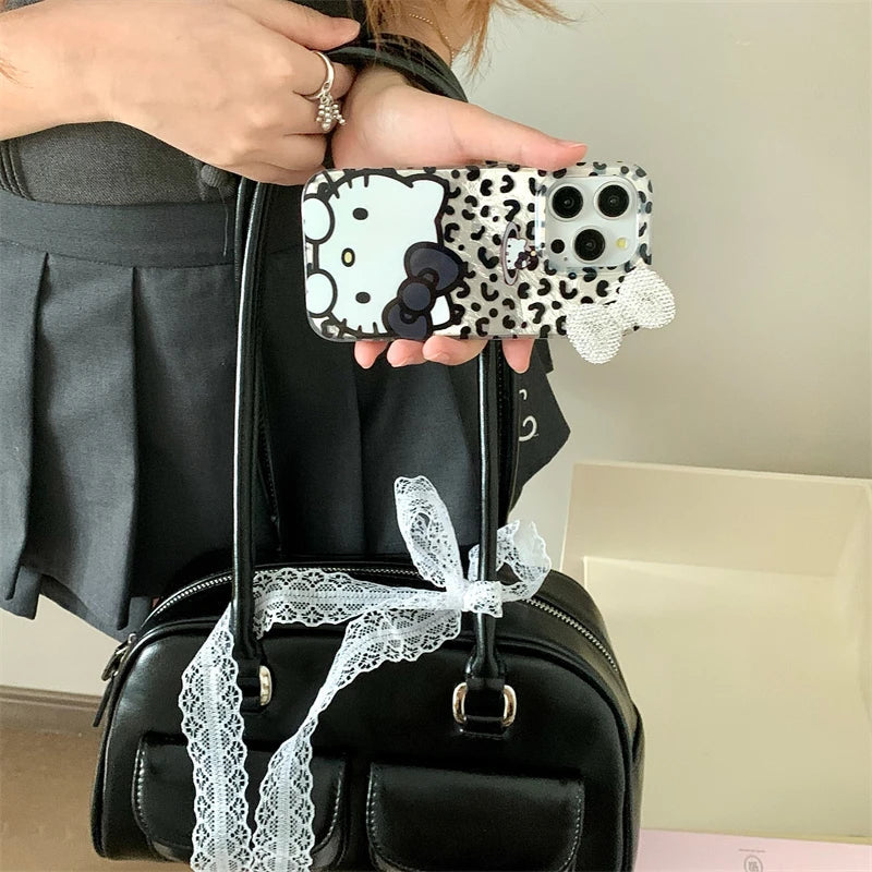Hello Kitty Bowknot Lustre Lining Hard High Phone Case