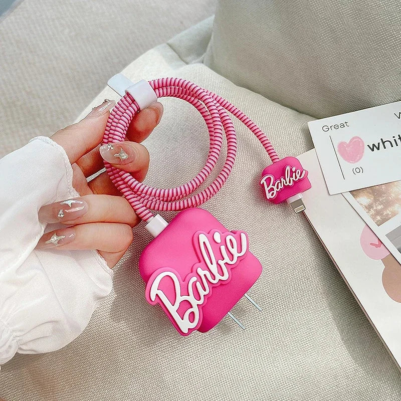 Pink Barbie Cute Data Cable IPhone