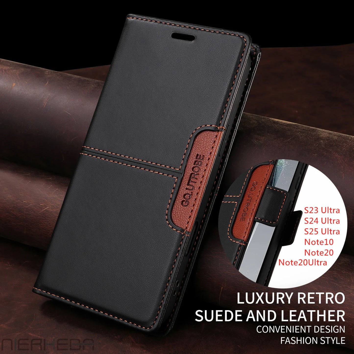 Flip Leather Wallet Phone Case for Samsung Galaxy