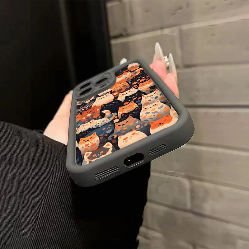 Cartoon Cats Silicone Phone Case