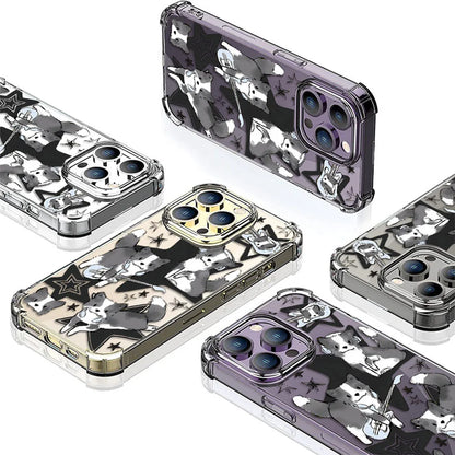 Black Guitar Music Cat Shockproof Phone Case