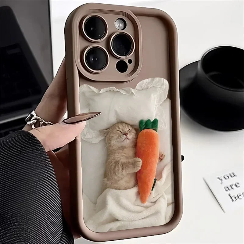Cute Sleeping Cat Phone Case