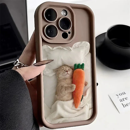 Cute Sleeping Cat Phone Case