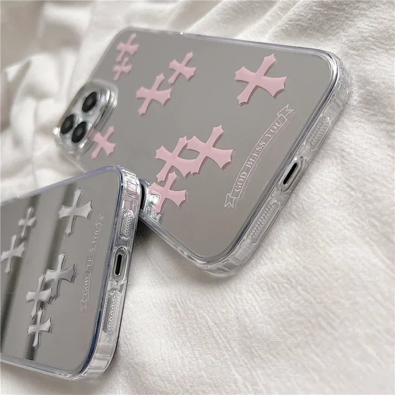 Makeup Mirror Jesus Christ Cross Phone Case