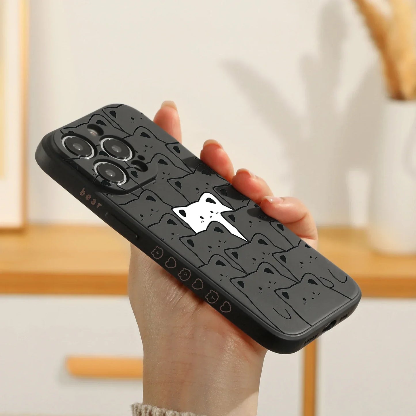 Graffiti Bear Silicone Phone Case