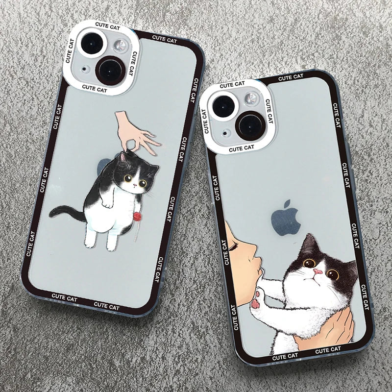 Funny Cute Cartoon Cat Phone Case