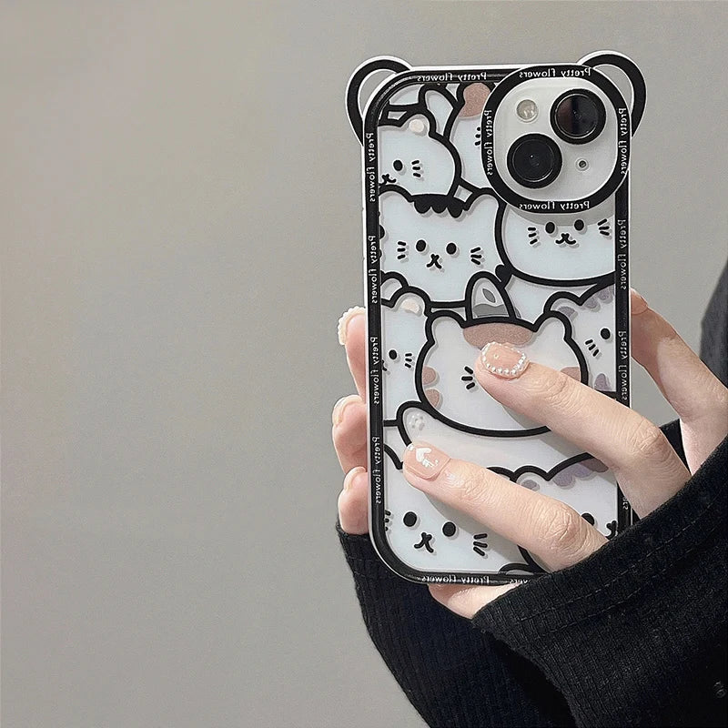 Cute Bear With Lanyard Phone Case