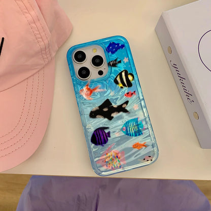 Ripple Texture Aquaria Lovely Fishes Phone Case