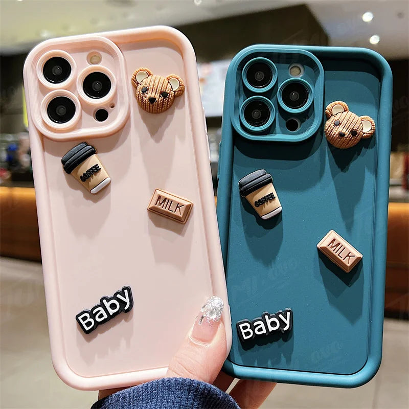 Coffee Bear Shockproof Soft Phone Case