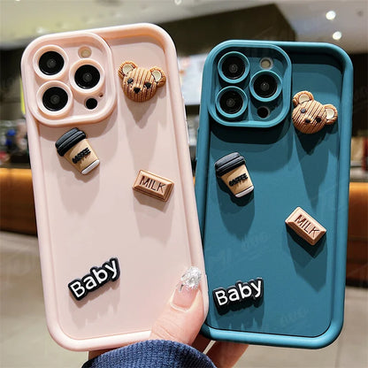 Coffee Bear Shockproof Soft Phone Case