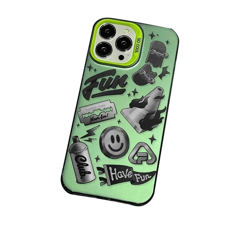 Newspaper Graffiti Anti-drop Armour Phone Case