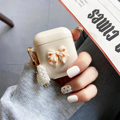 Cute Retro Beige Airpod Case