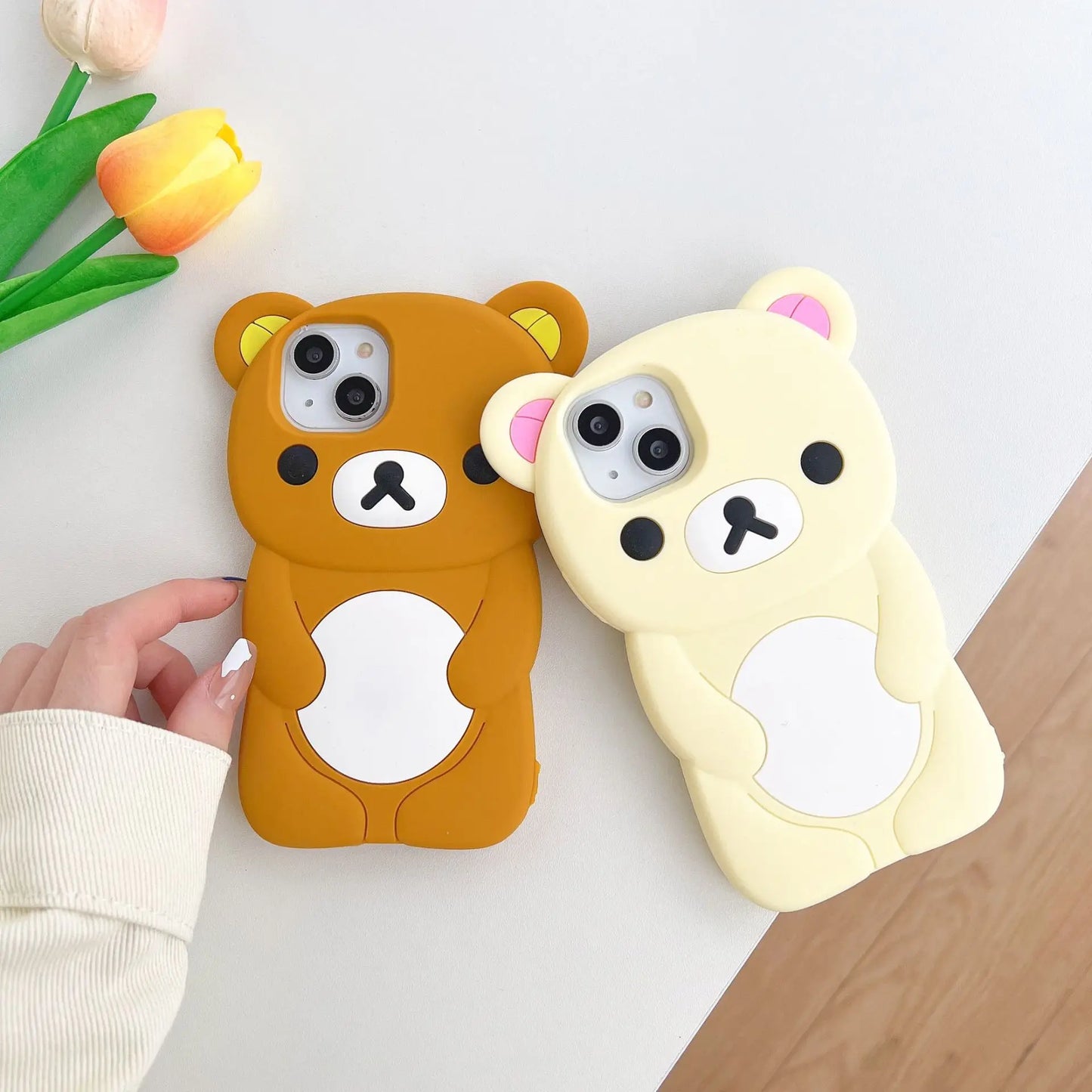 Rilakkuma Bear Silicone Soft Cover Phone Case