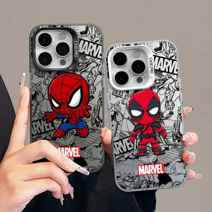 Cartoon Deadpool Spider Man Phone Case