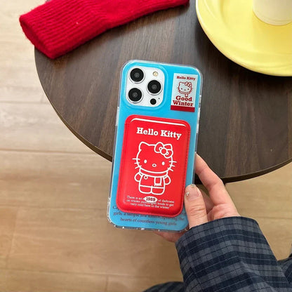 Hello Kitty Magnetic Wallet Magsafe Wireless Charge Phone Case