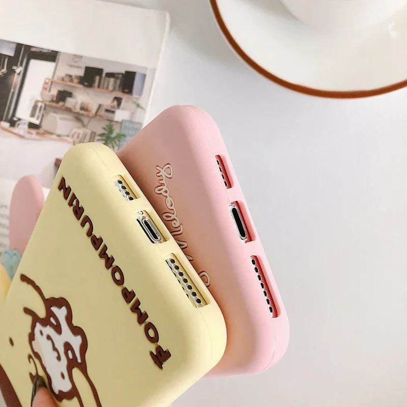 Cute Big Ear Melody Cinnamon Cartoon Silicone Phone Case