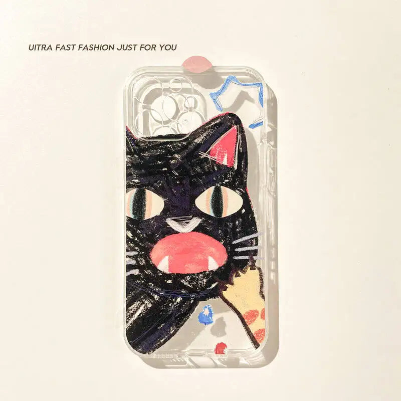 Doodle Angry Cat Phone Case