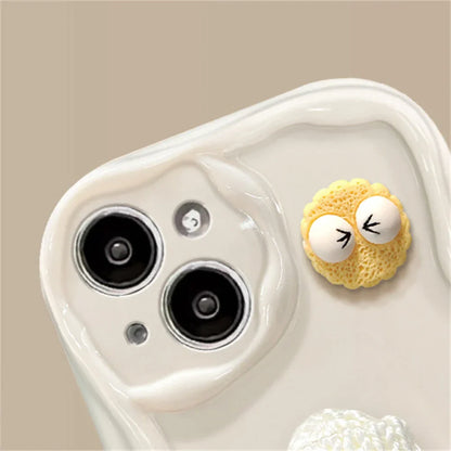 Cute 3D Fluffy Briquettes Phone Case