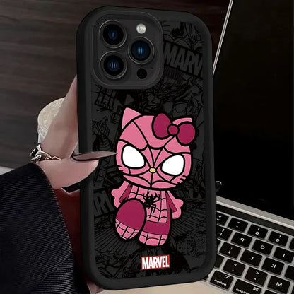 Spider Man Cute Hello Kitty Silicone Phone Case